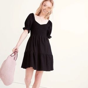 Madewell | Linen-Blend Lucie Smocked Mini Dress